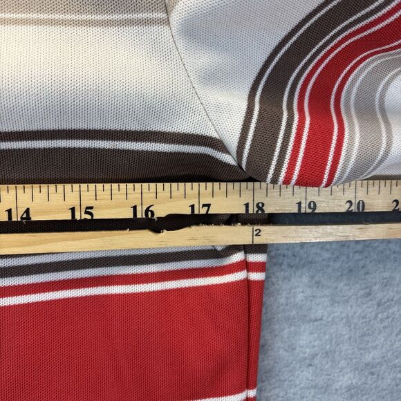 True Vintage 60s 70s Rust Orange Brown Cardigan Jacket Striped W’s S Disco Retro - Picture 7 of 11